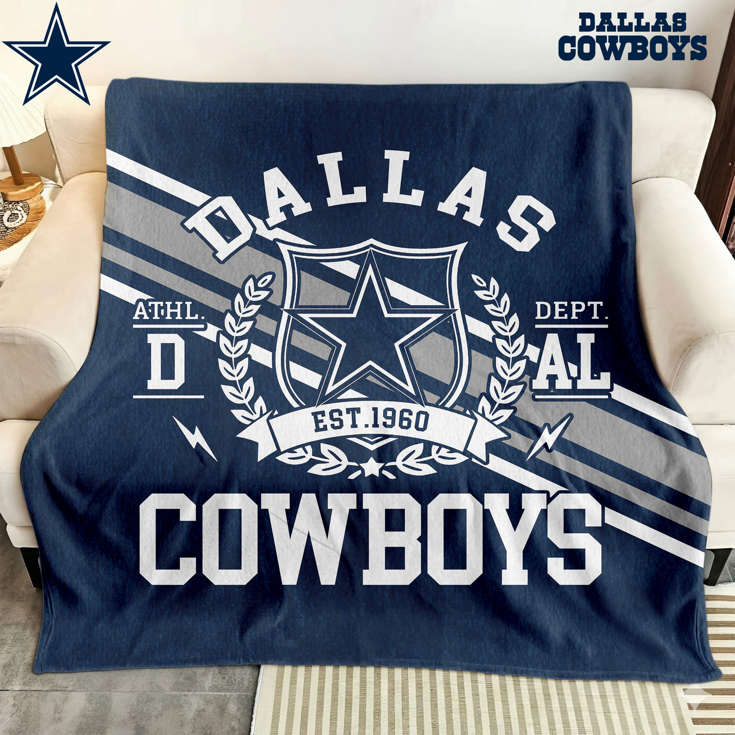 Premium NFL DAL Legacy Fleece Blanket V3 NMD TTV