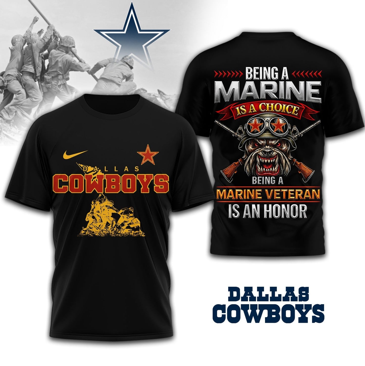 Premium NFL DAL Marine Veteran Shirt V2 NMD NHM