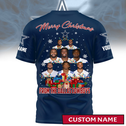 Premium NFL DAL Merry Christmas T-shirt V1 NMD TTV