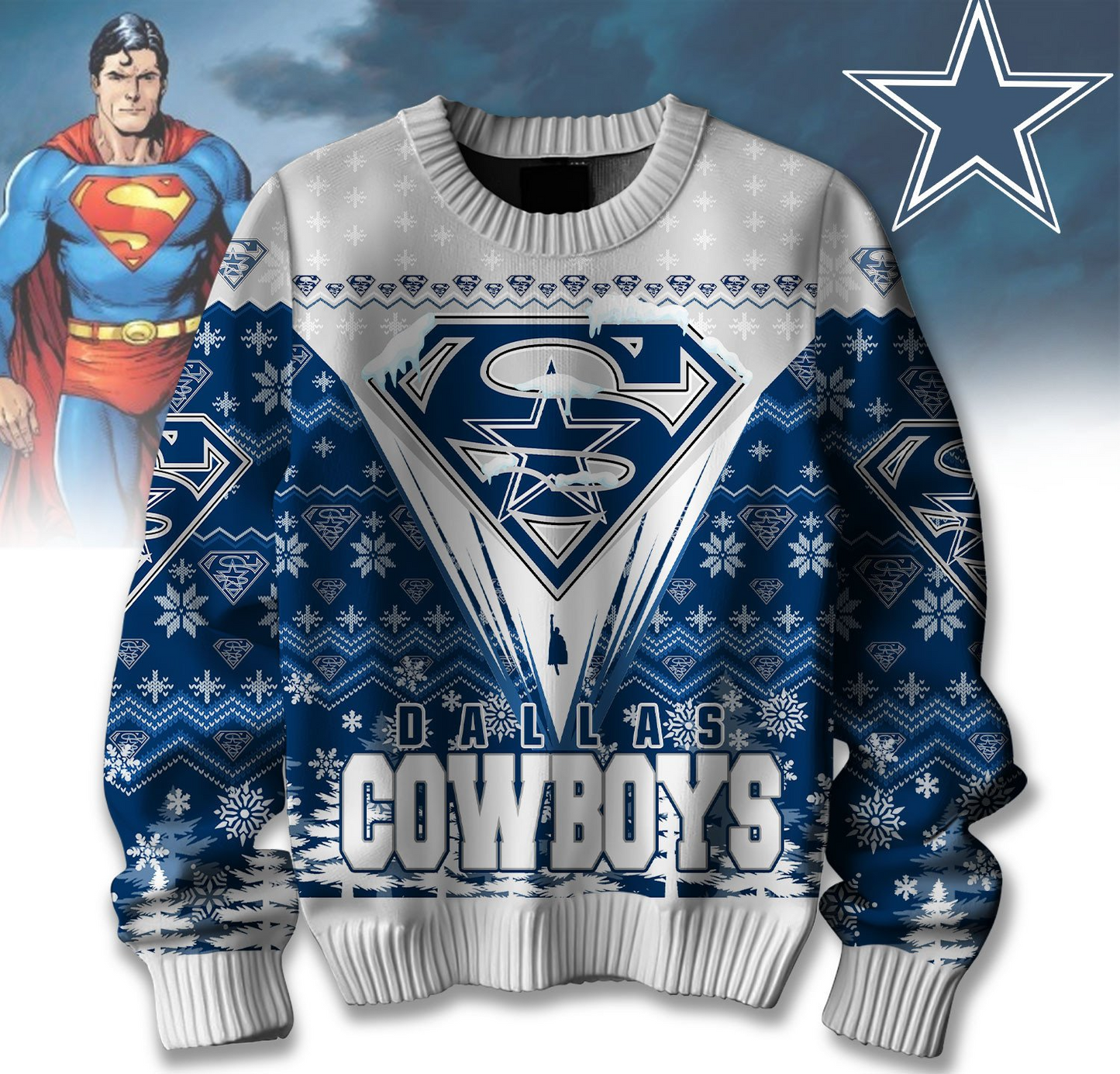 Premium NFL DAL Merry Super Christmas Sweater V1 NMD TTV