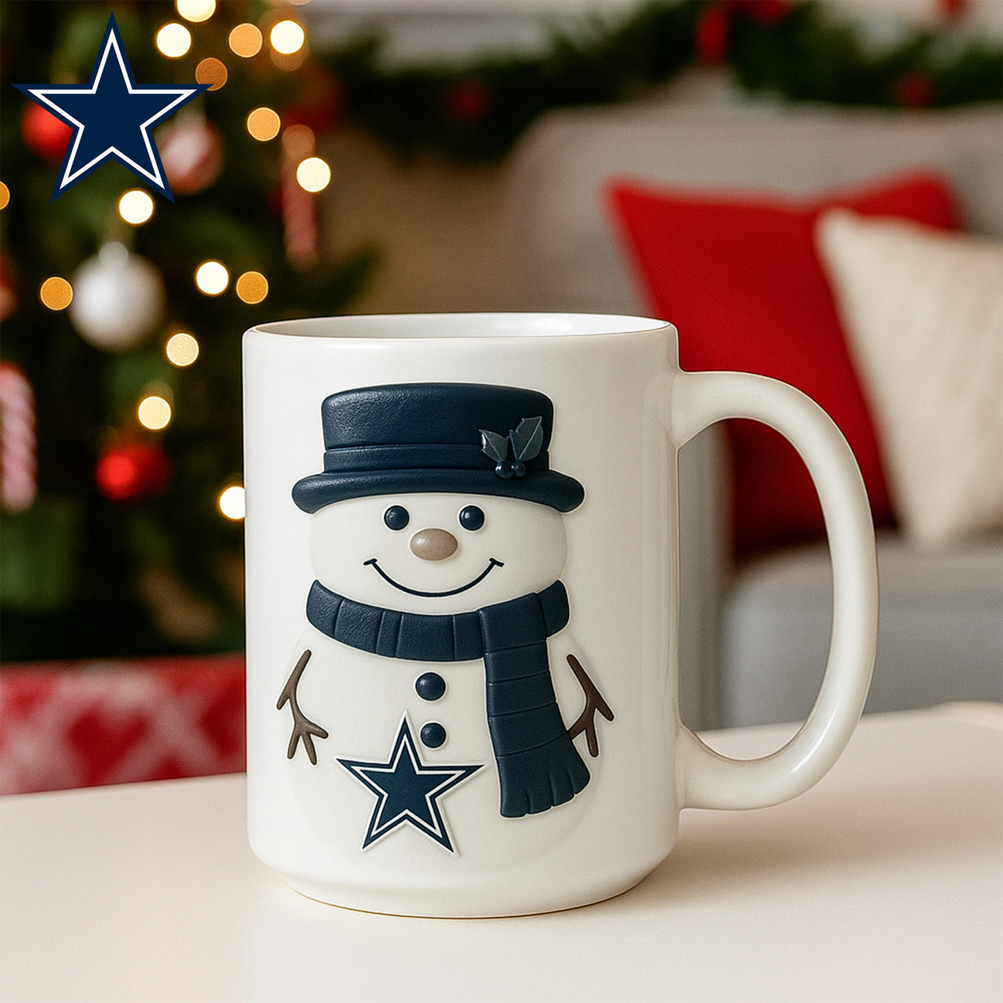 Premium NFL DAL Santa Ceramic Mug V1 NMD TTV
