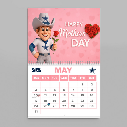 Premium NFL DAL Wall Calendar 2026 V1 NMD TTV