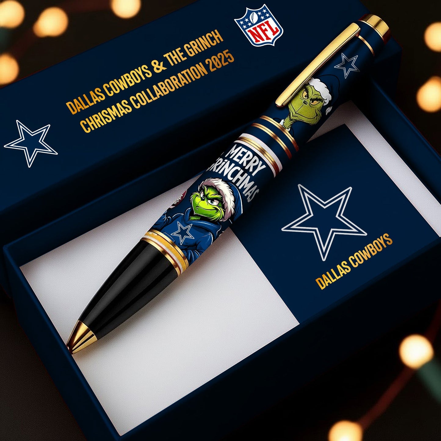 Premium NFL DAL x The Grinch Christmas Limited Edition Pen 2025 V1 NMD NHM