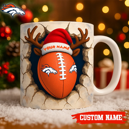 Premium NFL DEN Christmas Football Ceramic Mug V2 NMD TTV