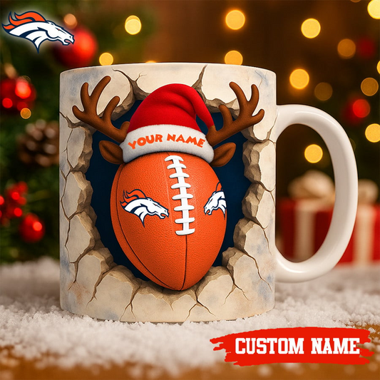 Premium NFL DEN Christmas Football Ceramic Mug V2 NMD TTV