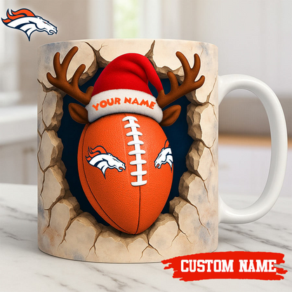 Premium NFL DEN Christmas Football Ceramic Mug V2 NMD TTV