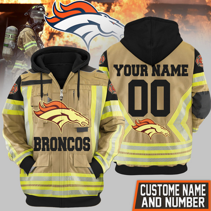 Premium NFL DEN Firefighter Zip Hoodie V1 NMD TTV