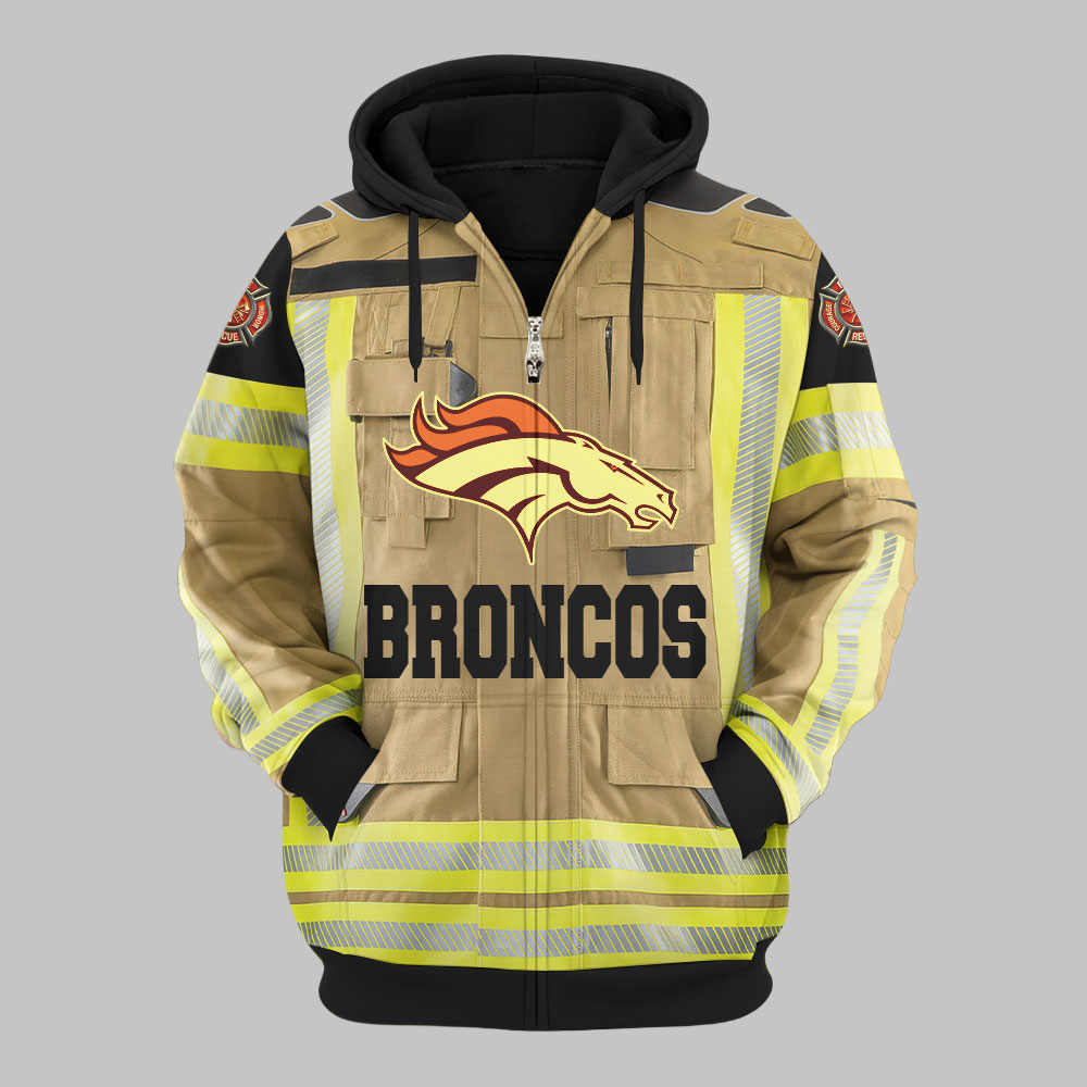 Premium NFL DEN Firefighter Zip Hoodie V1 NMD TTV