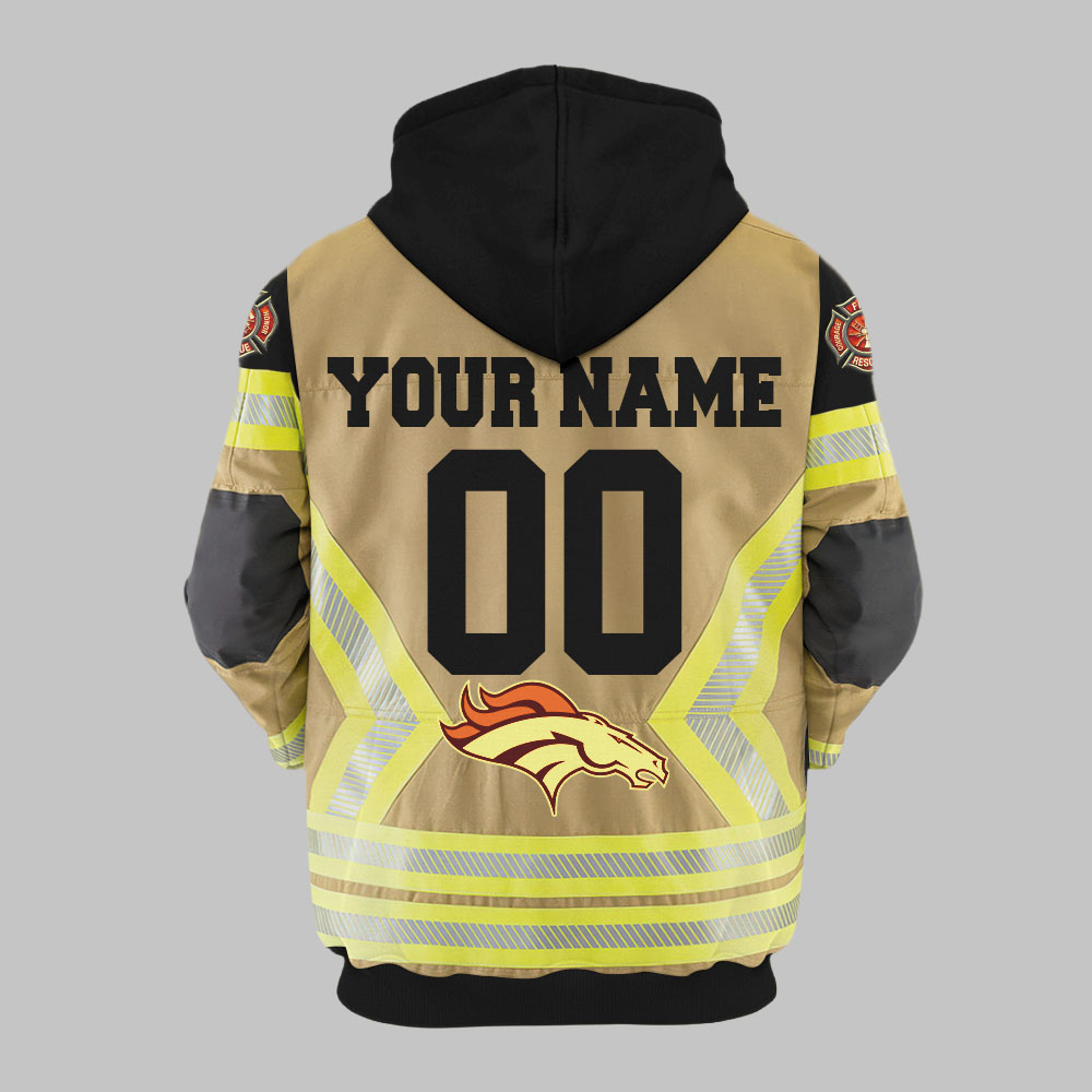 Premium NFL DEN Firefighter Zip Hoodie V1 NMD TTV