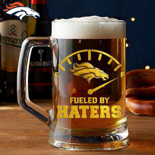 Premium NFL DEN Fueled By Haters Beer Glasses V1 NMD 031125 TTV