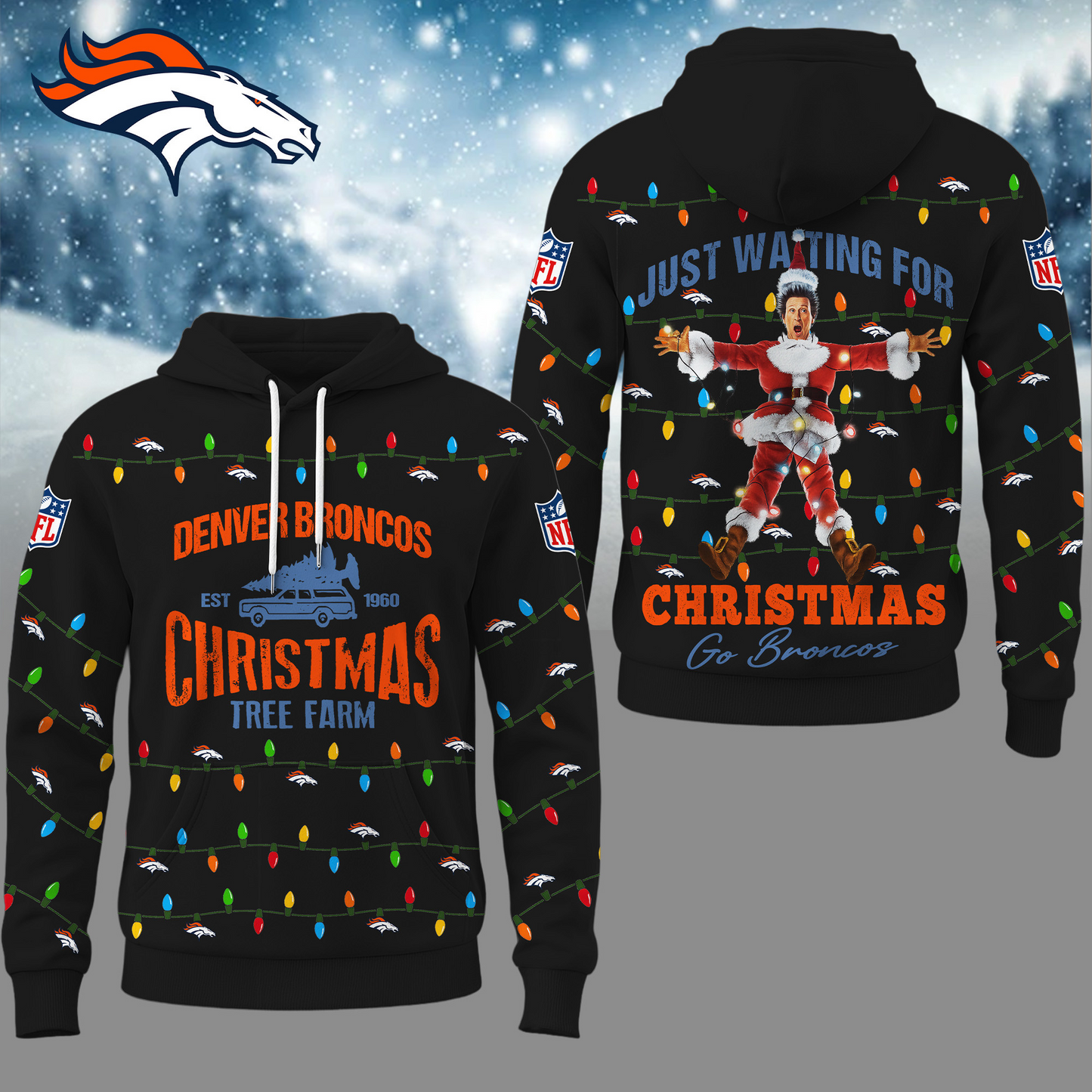 Premium NFL DEN Griswold Christmas Hoodie V1 NMD TTV