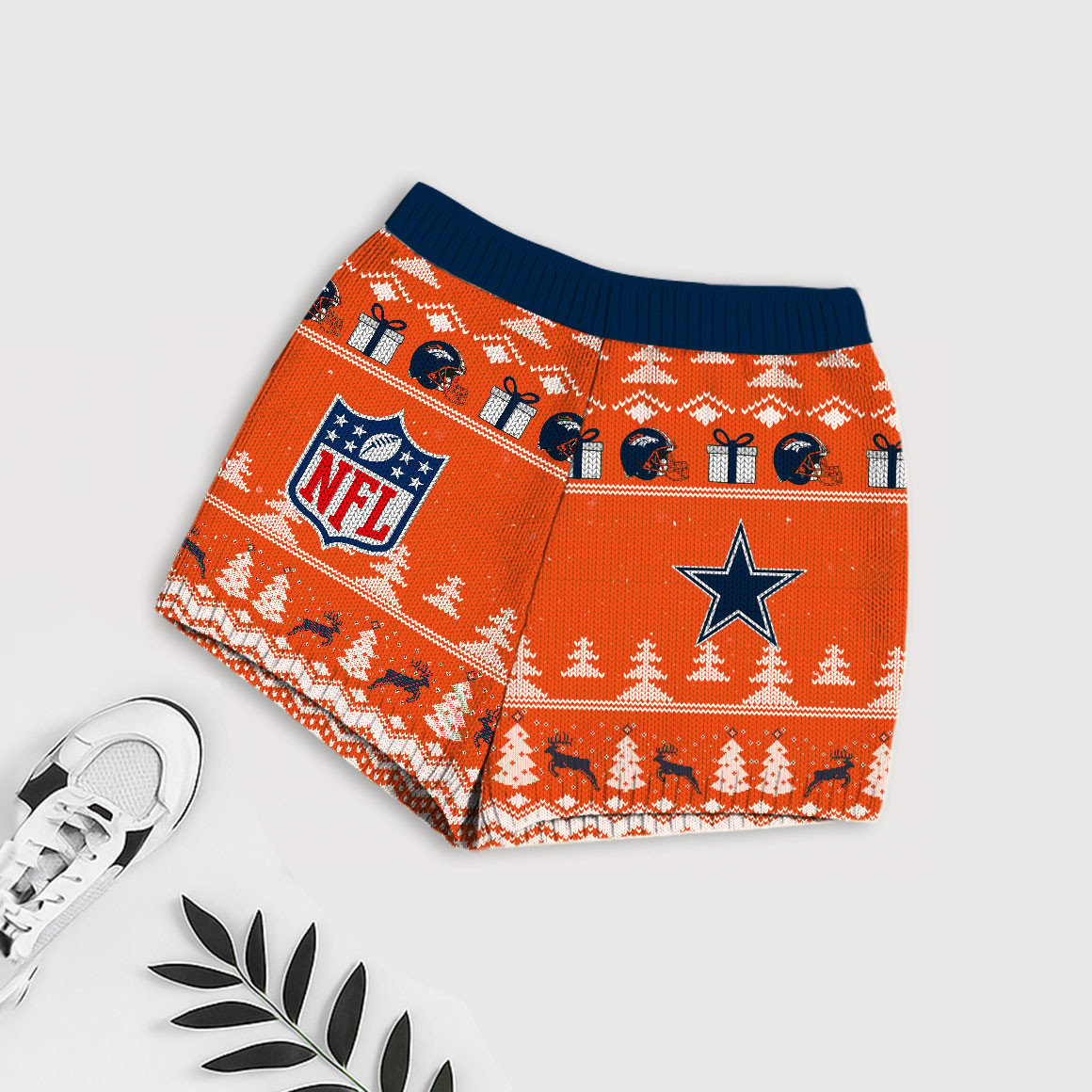 Premium NFL DEN Holiday Sweatshirt & Shorts Set V1 NMD TTV