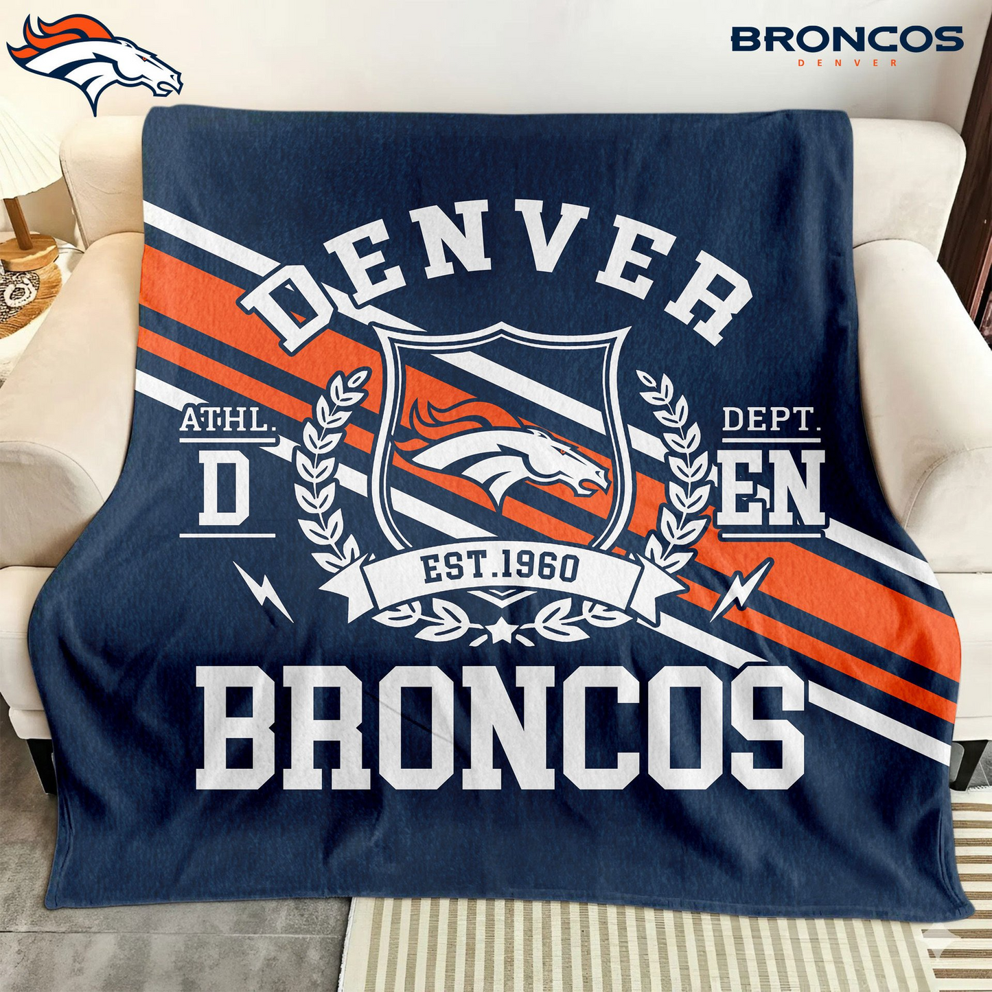 Premium NFL DEN Legacy Fleece Blanket V3 NMD TTV