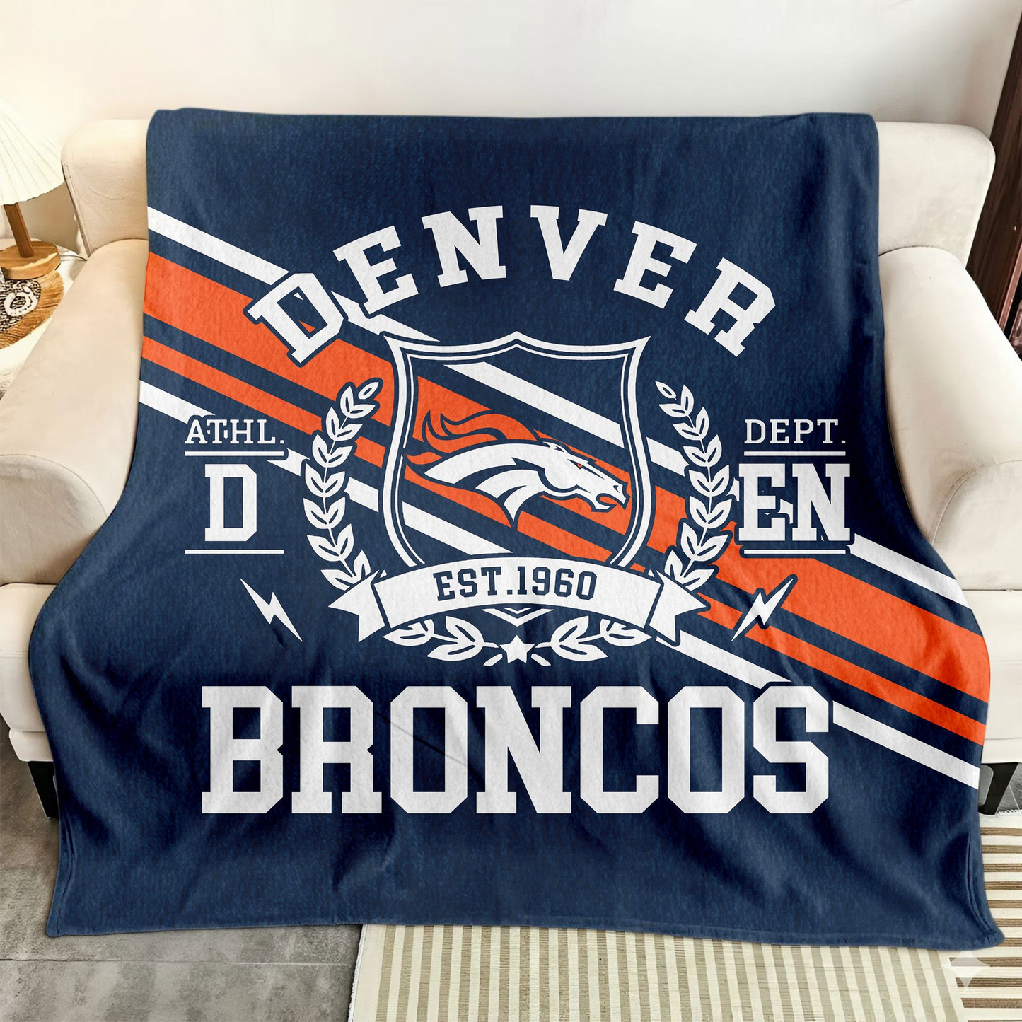 Premium NFL DEN Legacy Fleece Blanket V3 NMD TTV