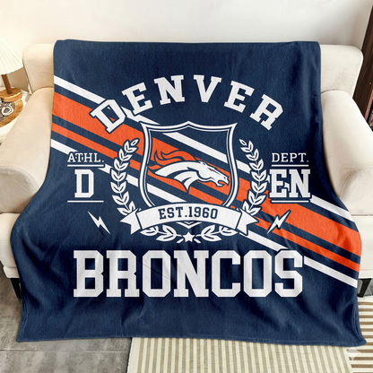 Premium NFL DEN Legacy Fleece Blanket V3 NMD TTV