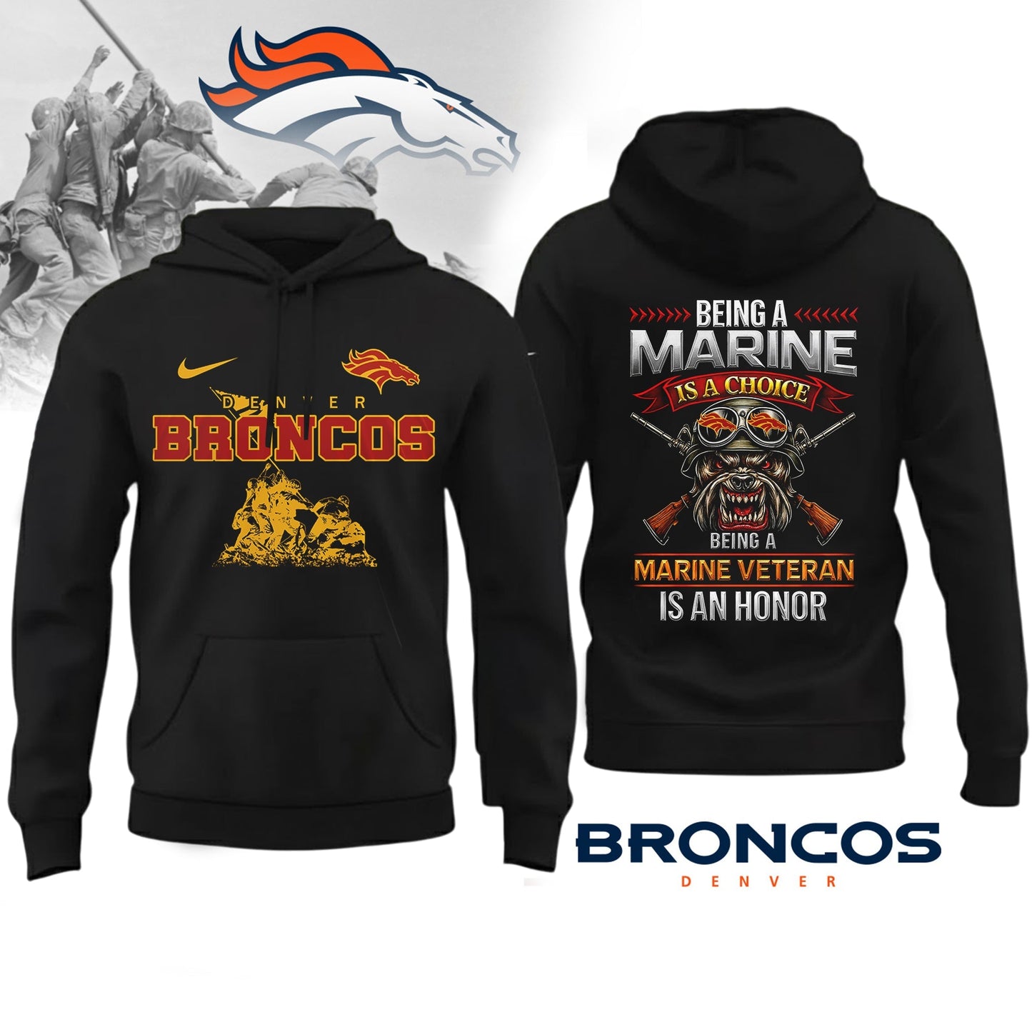 Premium NFL DEN Marine Veteran Shirt V2 NMD NHM