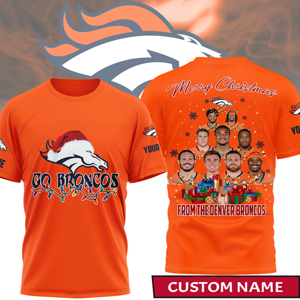 Premium NFL DEN Merry Christmas T-shirt V1 NMD TTV