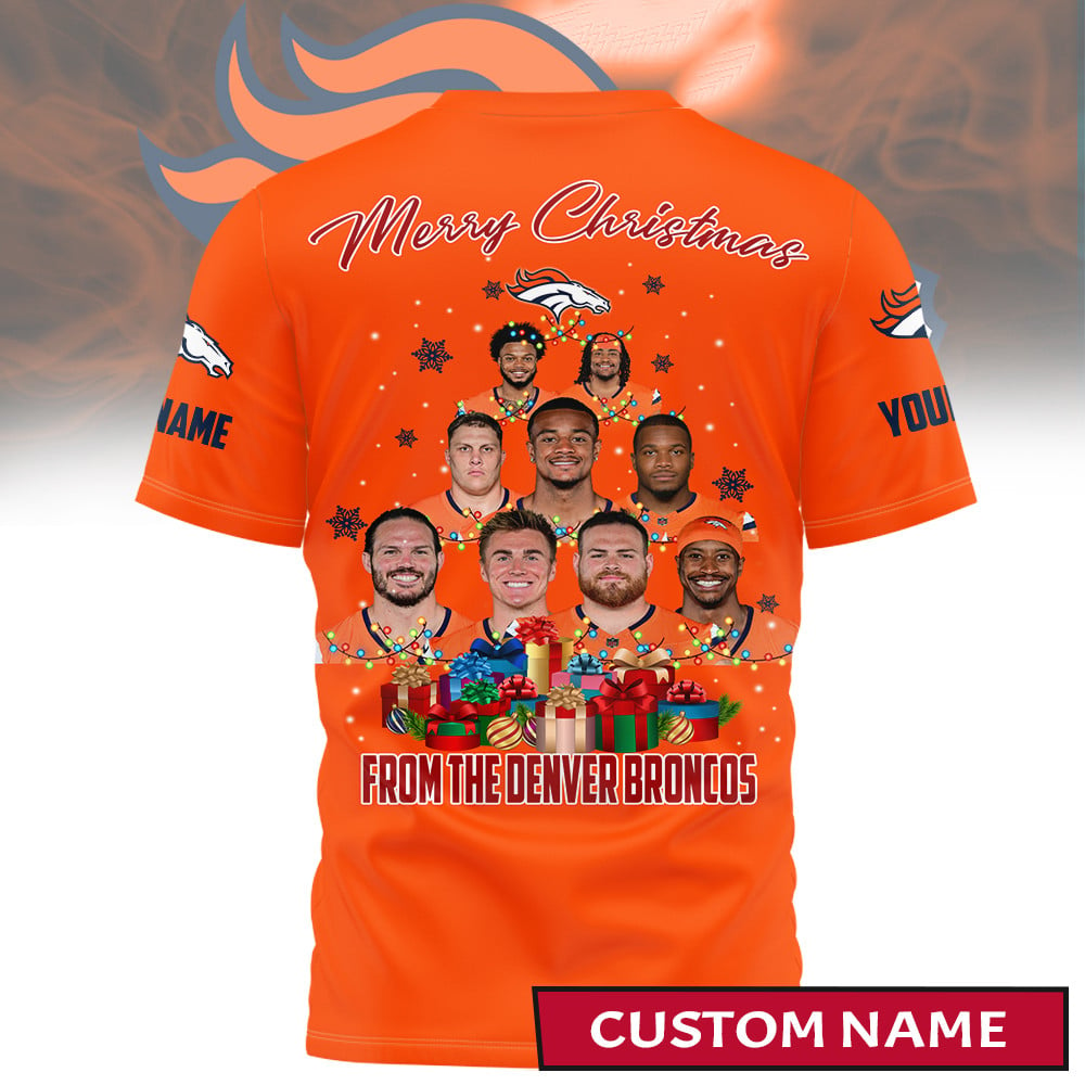 Premium NFL DEN Merry Christmas T-shirt V1 NMD TTV