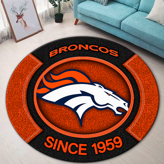 Premium NFL DEN Round Rug Multicolor V2 NMD TTV
