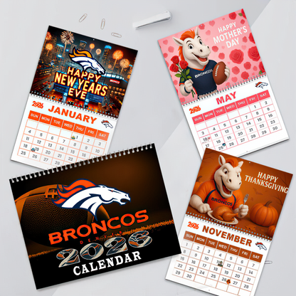 Premium NFL DEN Wall Calendar 2026 V1 NMD TTV