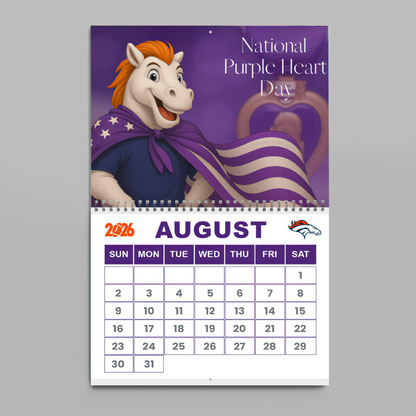 Premium NFL DEN Wall Calendar 2026 V1 NMD TTV
