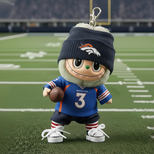 Premium NFL DEN x Labubu Mini Plush Keychain V1 NMD TTV