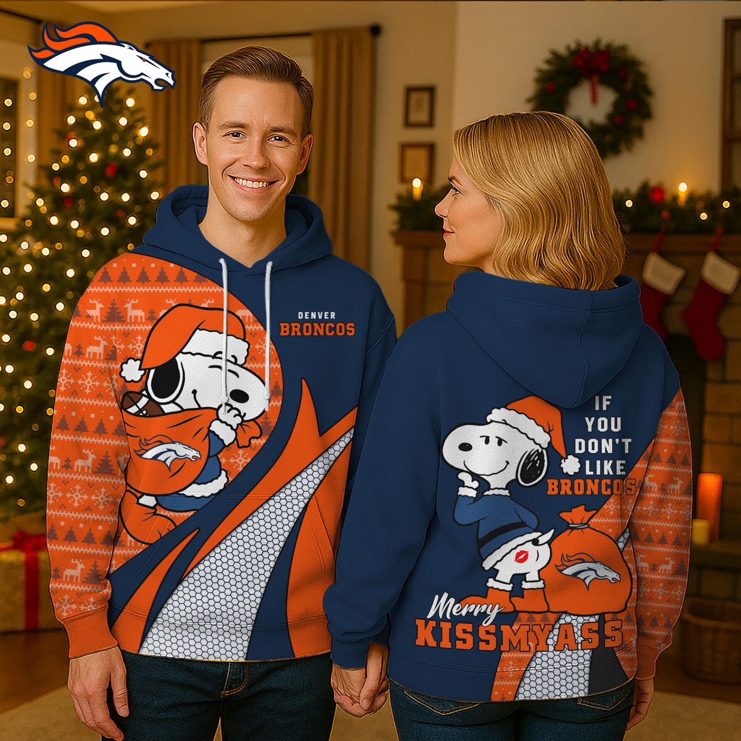 Premium NFL DEN x SNP Funny Christmas Hoodie V1 NMD TTV