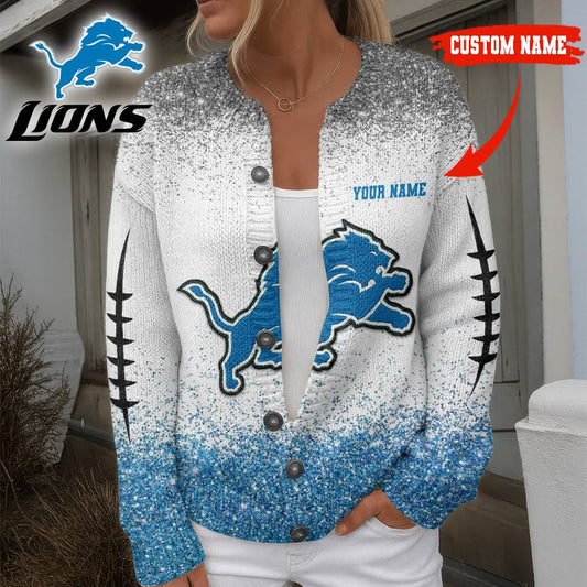 Premium NFL DET Cozy Knit Cardigan V1 NMD NHM