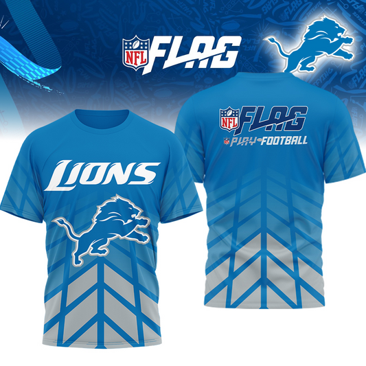Premium NFL DET Flag Football T-shirt V1 NMD TTV