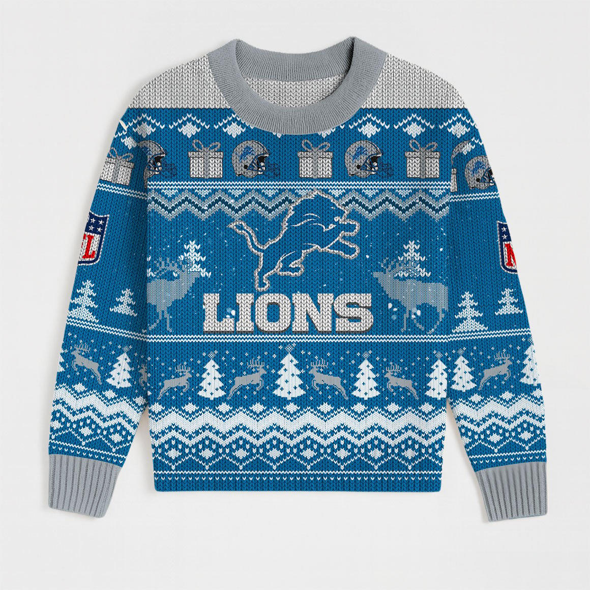 Premium NFL DET Holiday Sweatshirt & Shorts Set V1 NMD TTV