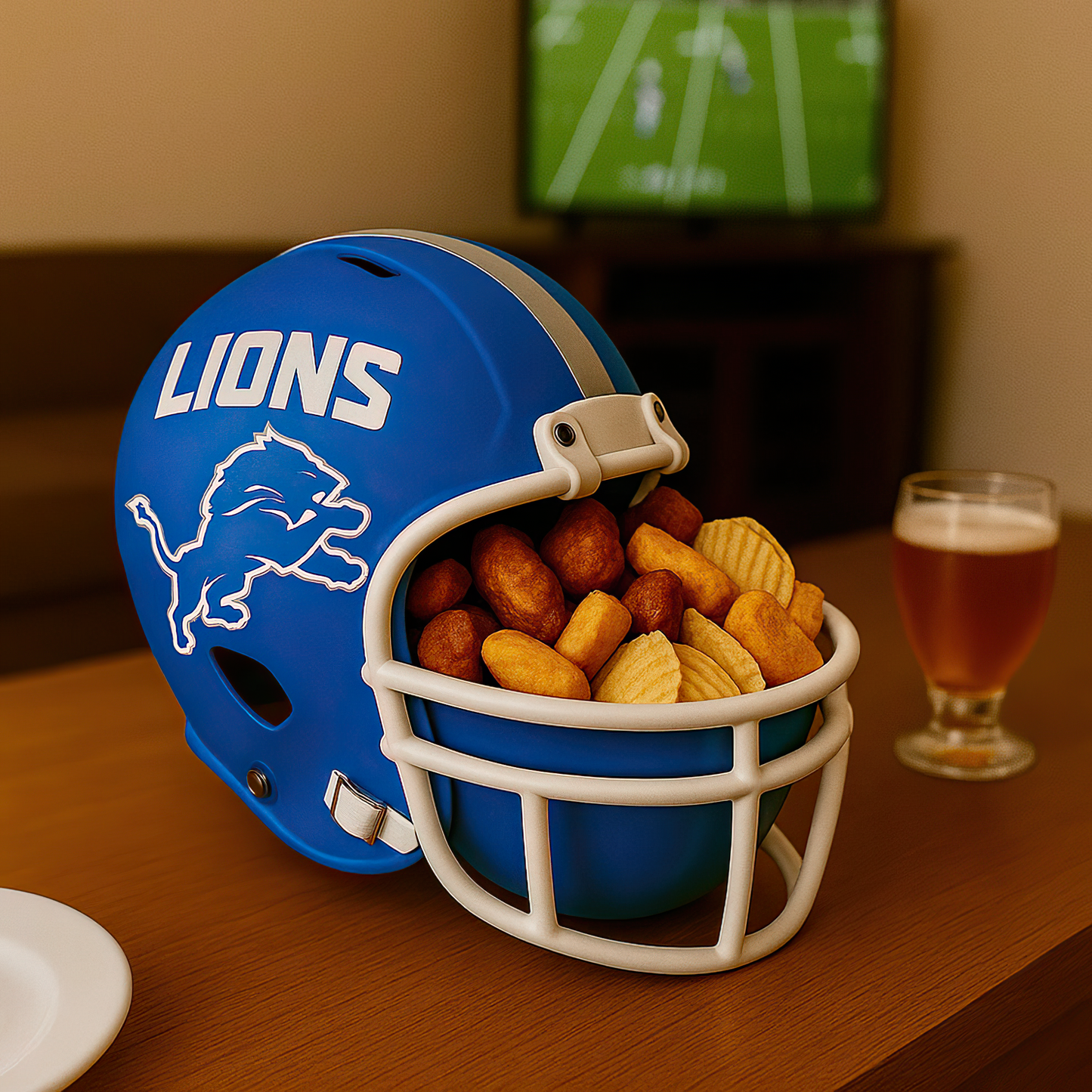 Premium NFL DET Legacy Football Helmet Snack Bowl V1 NMD TTV