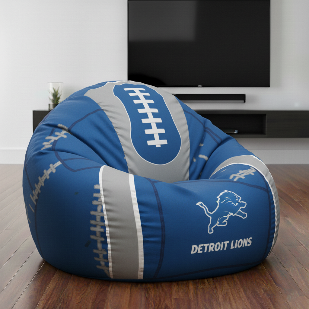 Premium NFL DET Lounge Bean Chair V1 NMD TTV