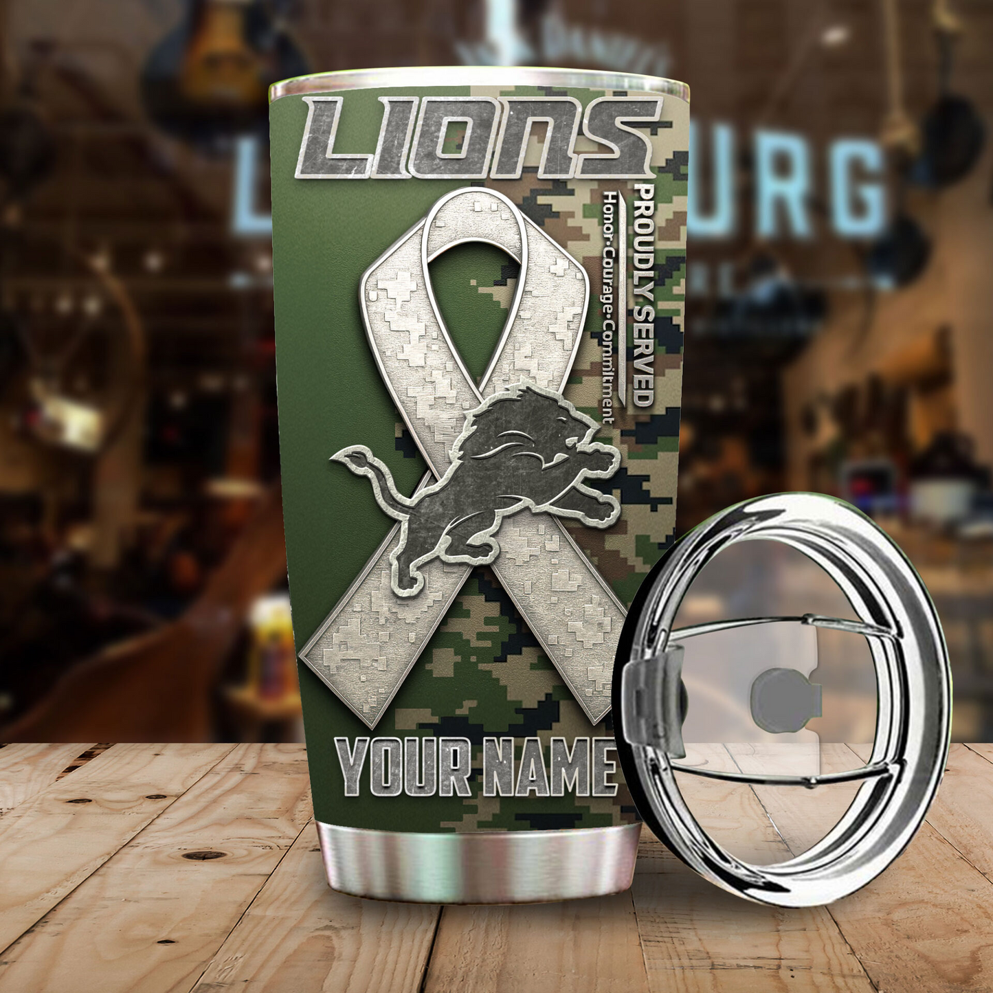 Premium NFL DET Proudly Served Tumbler V1 NMD TTV