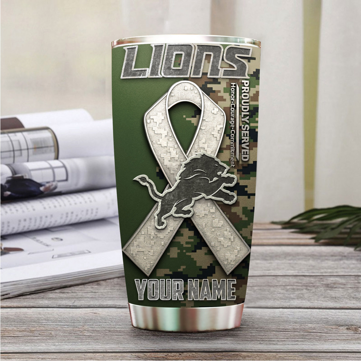 Premium NFL DET Proudly Served Tumbler V1 NMD TTV