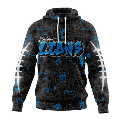 Premium NFL DET Special Graffiti Hoodie V2 NMD  TTV