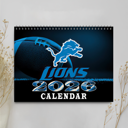 Premium NFL DET Wall Calendar 2026 V1 NMD TTV