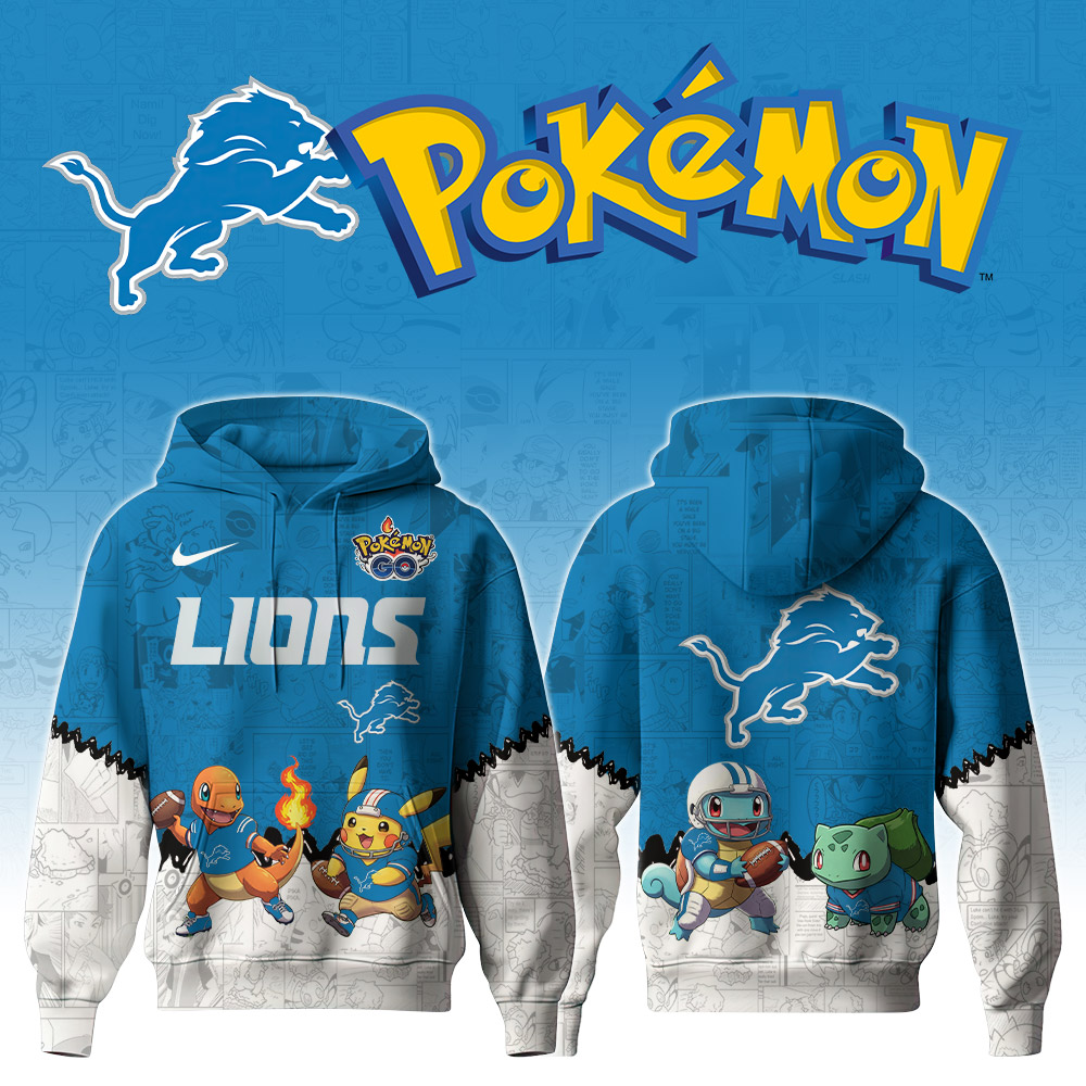 Premium NFL DET x Pokemon Hoodie V1 NMD TTV