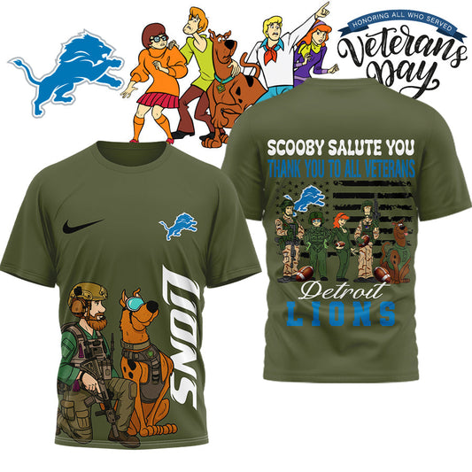 Premium NFL DET x SCO Salute Veterans T-shirt V15 NMD NHM