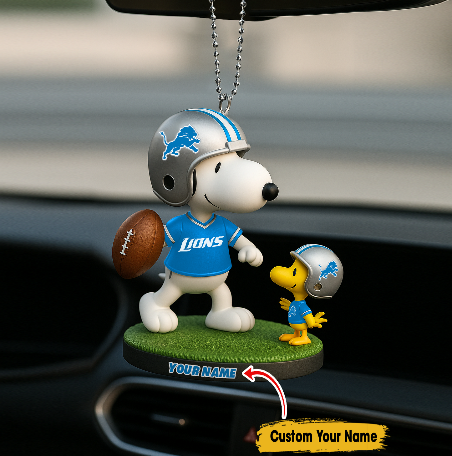 Premium NFL DET x SNP Car Ornament V4 NMD TTV
