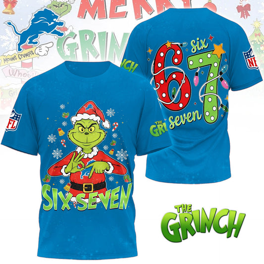Premium NFL DET x The Grinch Six Seven T-shirt V14 NMD NHM