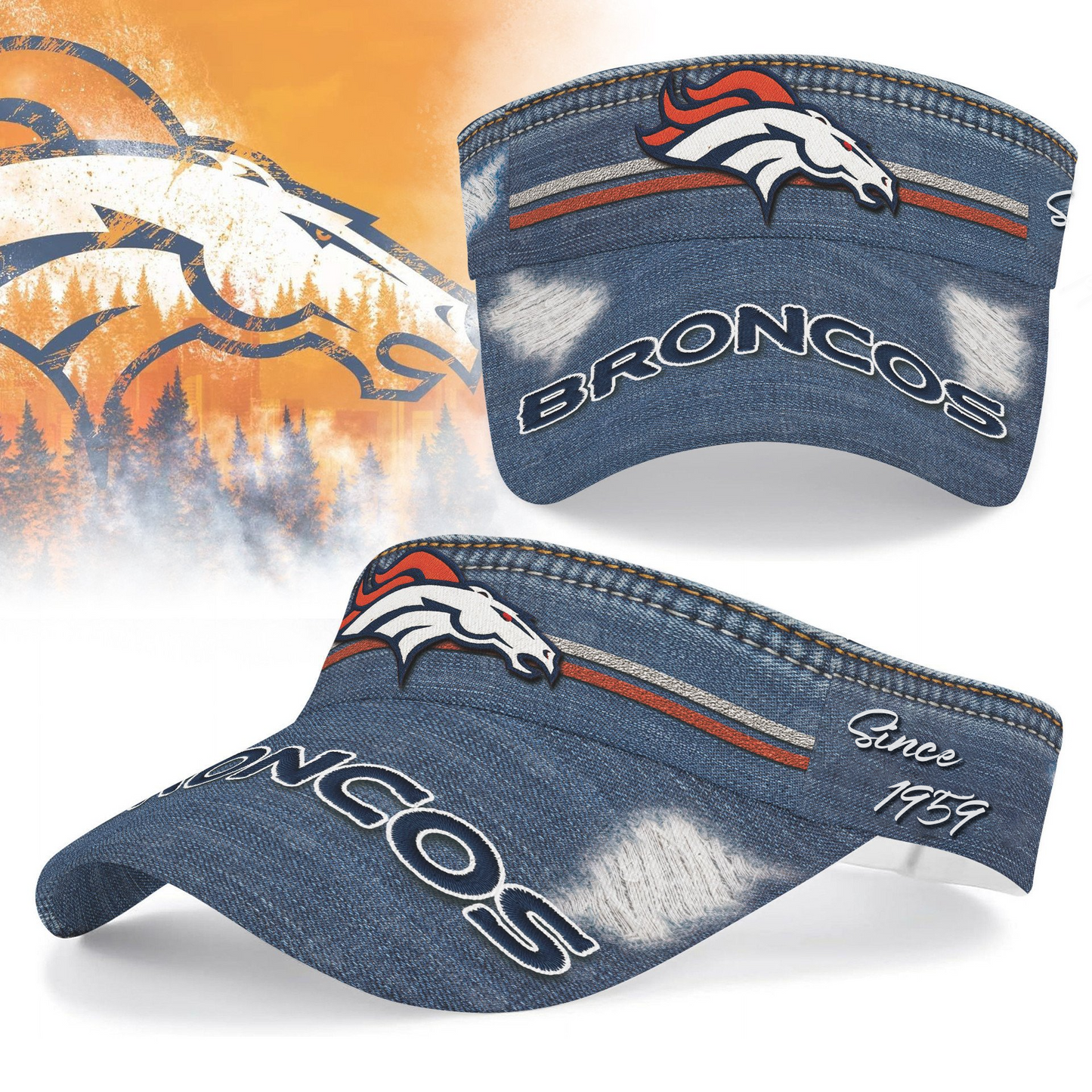 Premium NFL DVBC Denim Sun Visor Cap V2 NMD  DDT TTV