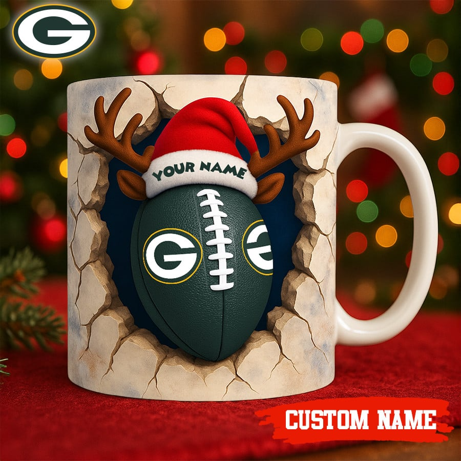 Premium NFL GB Christmas Football Ceramic Mug V2 NMD TTV