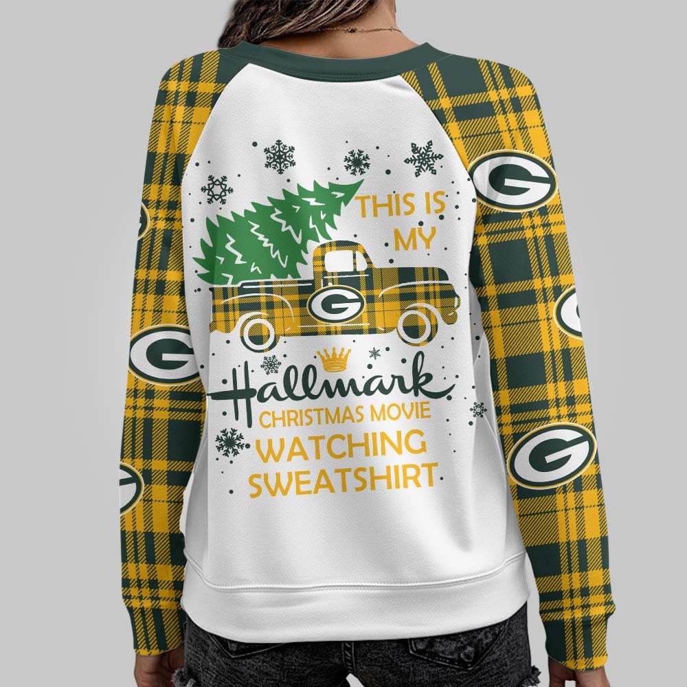 Premium NFL GB Cozy Round Neck Raglan Sleeve Sweatshirt V1 NMD NHM