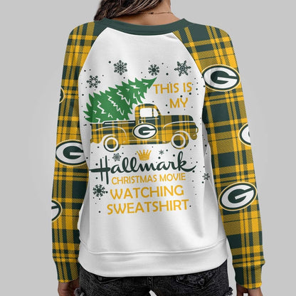 Premium NFL GB Cozy Round Neck Raglan Sleeve Sweatshirt V1 NMD NHM