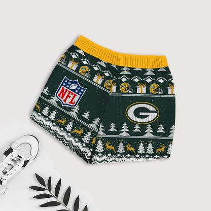 Premium NFL GB Holiday Sweatshirt & Shorts Set V1 NMD TTV