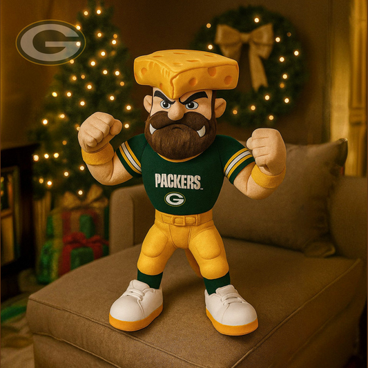 Premium NFL GB Mascot Plush Pillow V1 NMD TTV