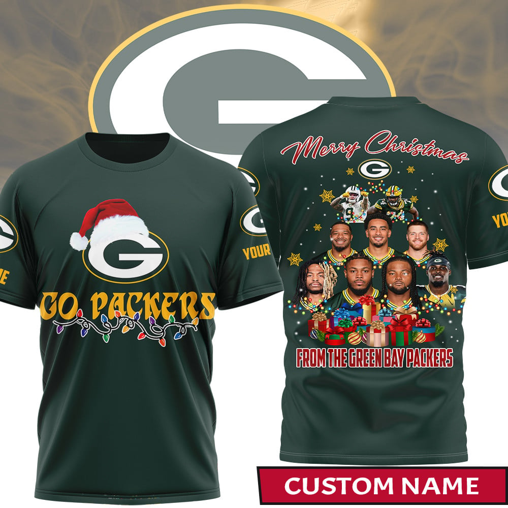 Premium NFL GB Merry Christmas T-shirt V1 NMD TTV