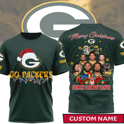 Premium NFL GB Merry Christmas T-shirt V1 NMD TTV