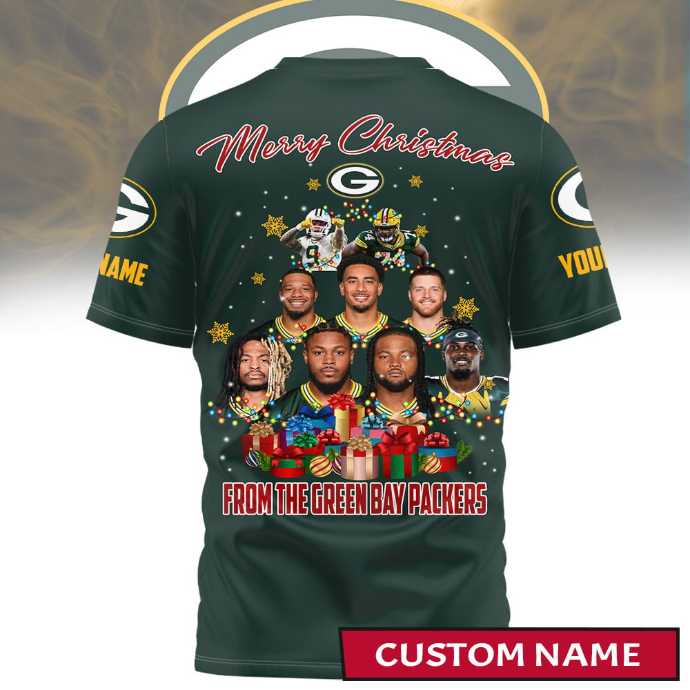 Premium NFL GB Merry Christmas T-shirt V1 NMD TTV