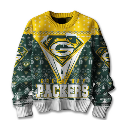 Premium NFL GB Merry Super Christmas Sweater V1 NMD TTV
